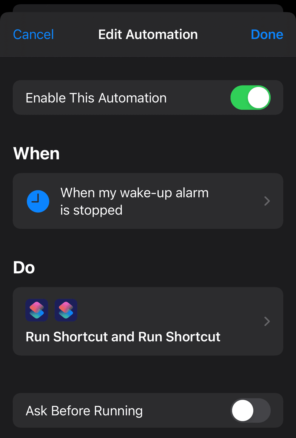 The final Personal Automation